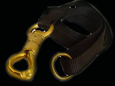 Police tracking dog leash massive solid brass snap with smart lock  for Rottweiler 